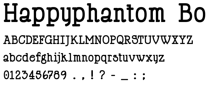 HappyPhantom Bold font
